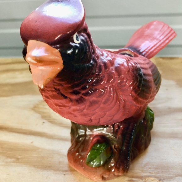 VTG 1960s/70s Hand Painted Cardinal Ceramic Planter~ Wildlife Bird Home Decor - Picture 3 of 10